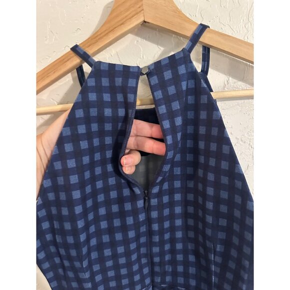 Banana Republic Blue Gingham Racer Back Mini Dress - Picture 8 of 11
